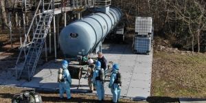 Officers in a training classroom