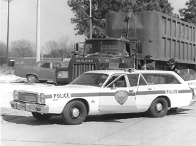 Old police cruiser