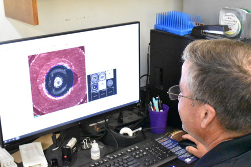 Work area in crime lab, image 4